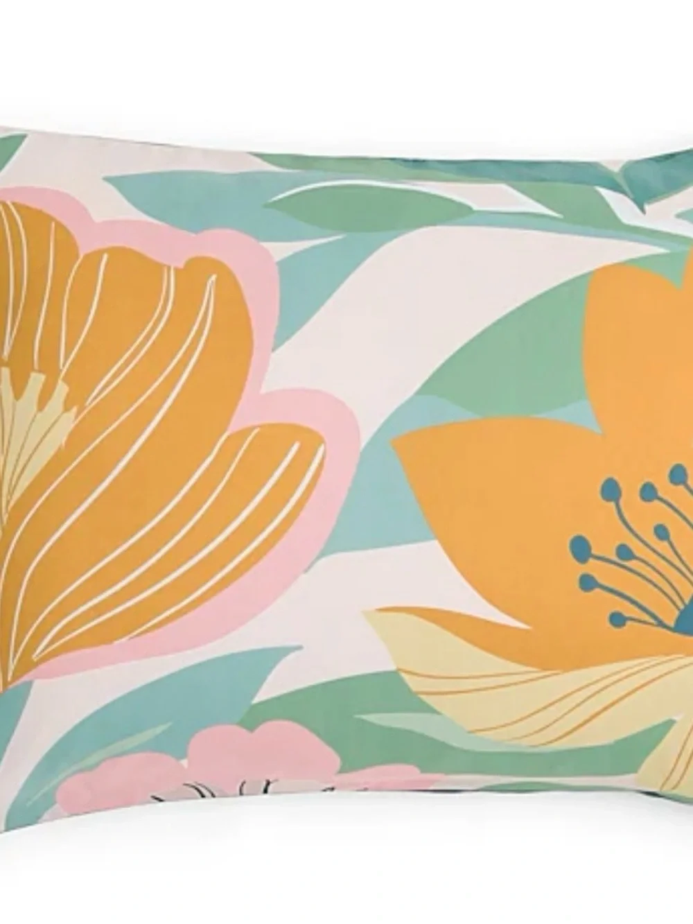NEW Floral Teal and Orange Comforter Set - Vibrant Floral Bedding